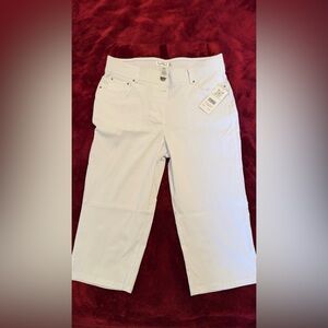 NWT 89 & MADISON White Cropped Pants SIZE 12